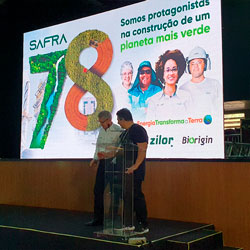 Painel de LED para transmissão ao vivo em feira