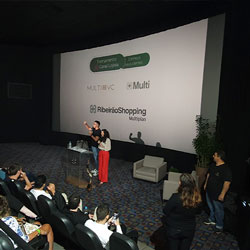 Tela de projeção gigante para eventos e apresentações